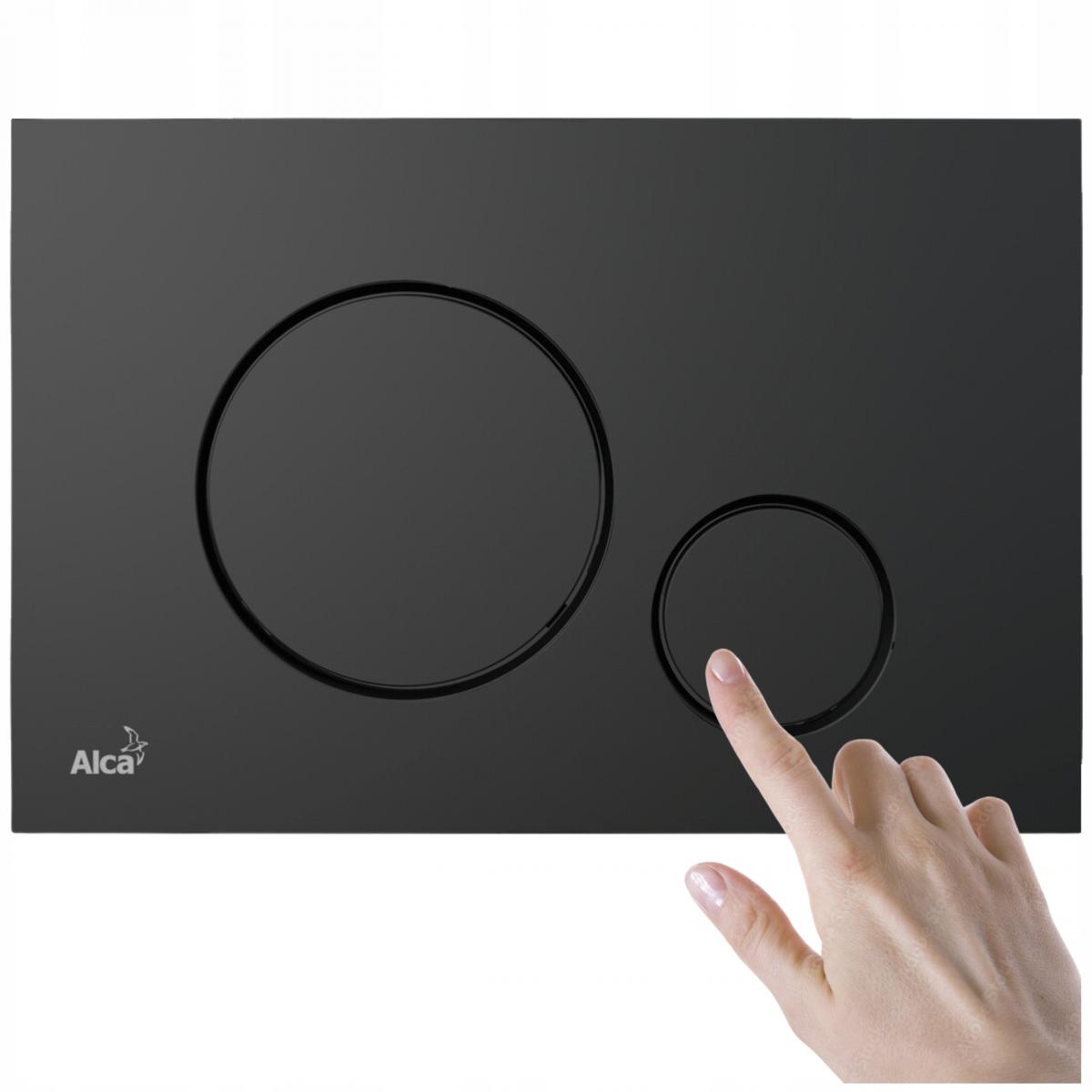 Przycisk sterujący ALCADRAIN THIN do systemów podtynk czarny mat