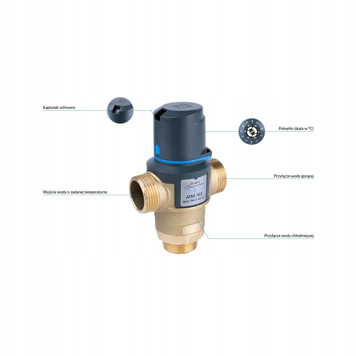 Termost. zawór mieszający Afriso ATM 763 G1'' 48h