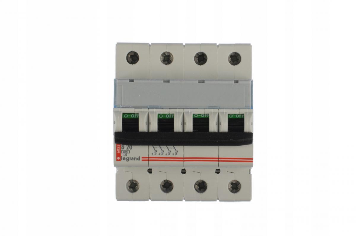 LEGRAND Wyłącznik nadprądowy S 304 4P B 20A 6000A TX3