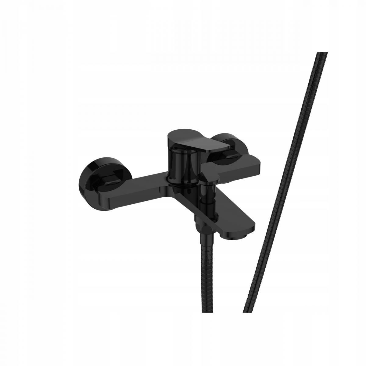 INVENA BATERIA WANNOWA ALONIA INVENA TREND Z ZESTAWEM NATR, CZARNY POŁYSK