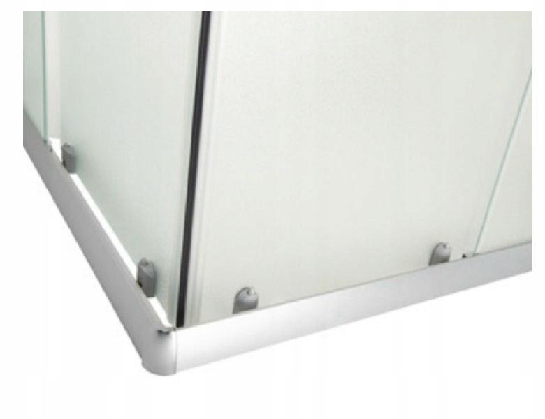 INVENA KABINA NATRYSK. KWADRAT.PARLA 80X80 PROF.CHROM SZKŁO MROŻONE