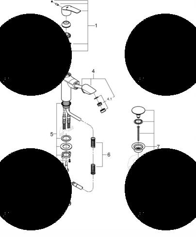 GROHE Bateria umywalkowa Grohe Eurosmart jednouchwytowa, rozmiar M, chrom