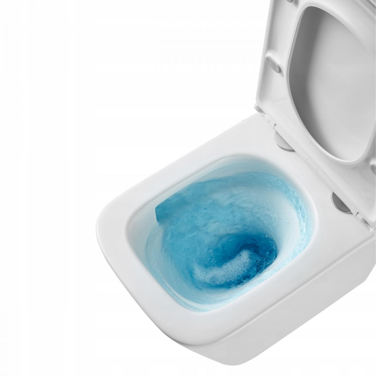 INVENA MISKA WC PODWIESZANA, QFS, MALAGA KWADRATOWA, Z DESKĄ WOLNOOPADAJĄCĄ