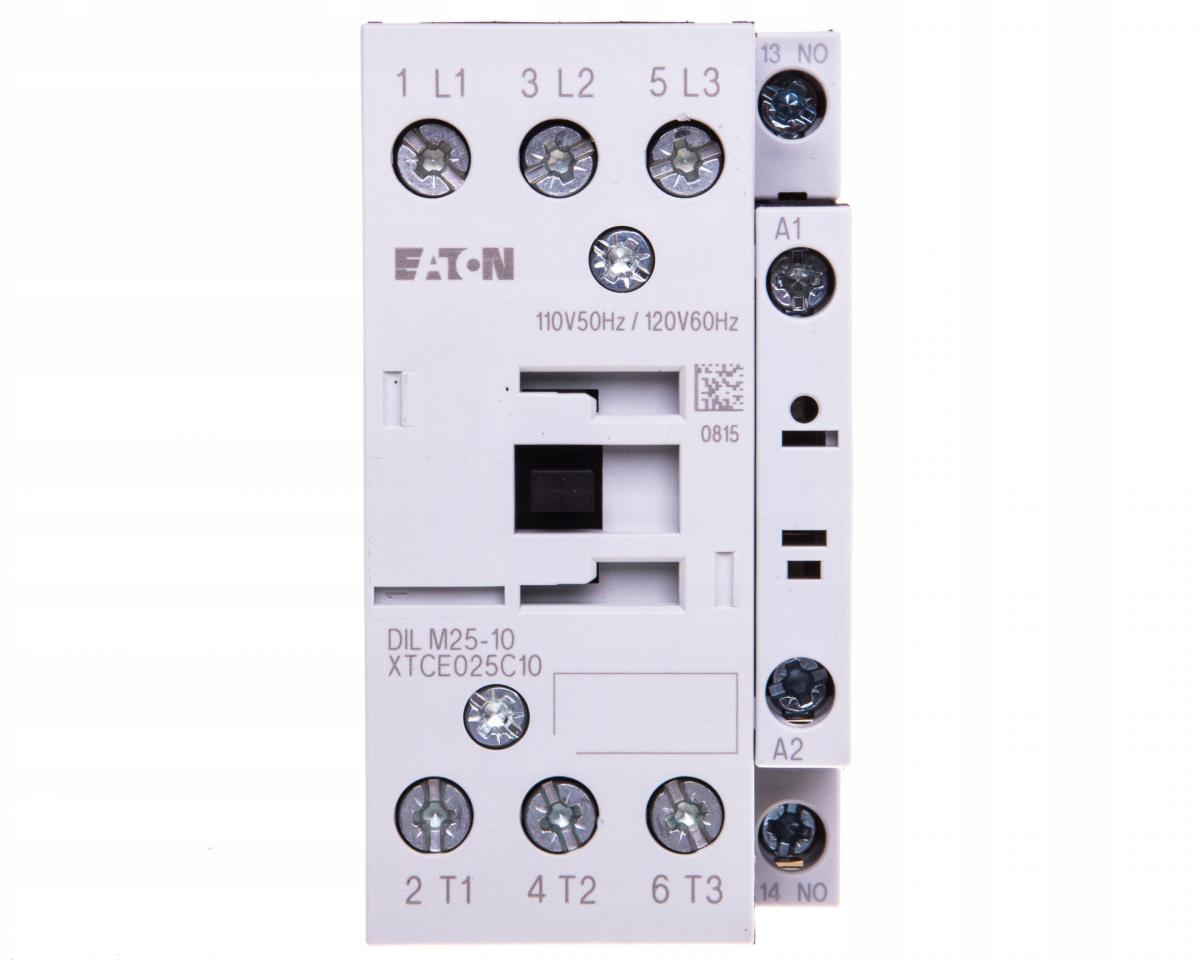 EATON Stycznik mocy I=25A [AC-3] 1Z 0R DILM25-10(110V50HZ,120V60HZ)