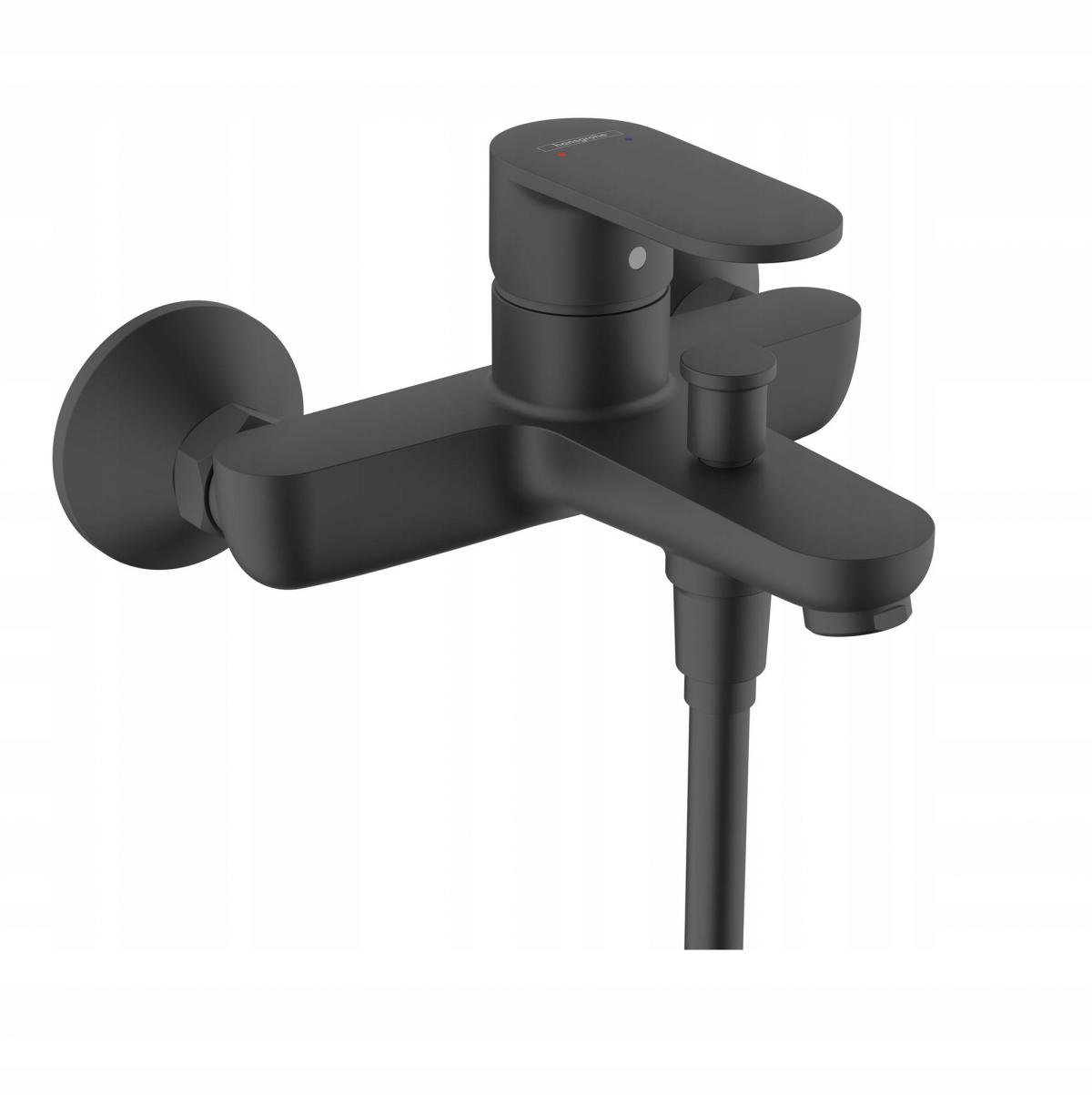 Bateria wannowa jednouchwytowa ścienna Hansgrohe Vernis Blend czarny