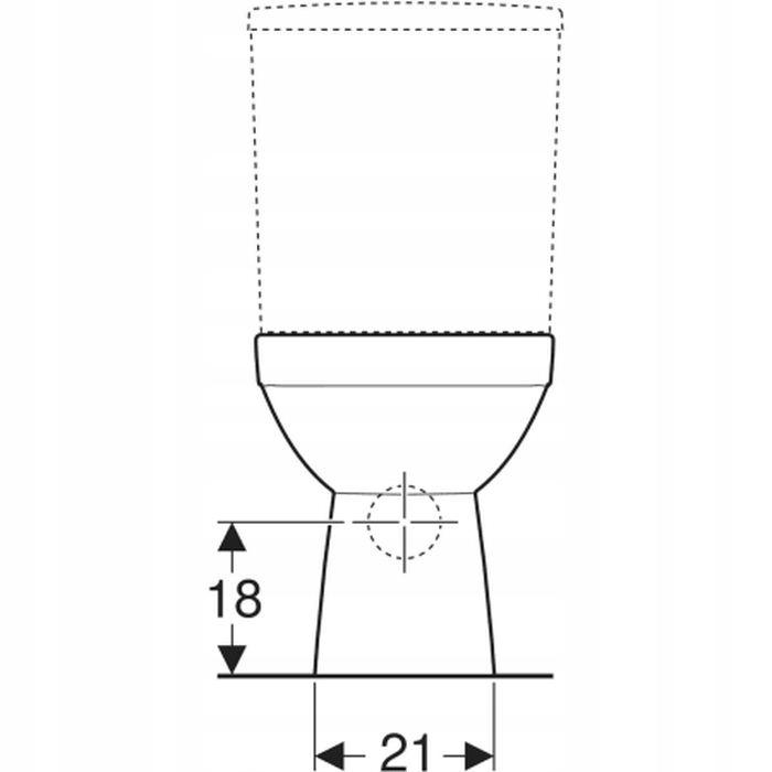 Miska stojąca WC Selnova Square do spłuczki nasadzanej, lejowa, B35 cm, H40