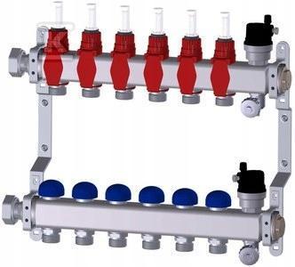 Rozdzielacz 3-ob PURMO Premium rotametrami z 48h
