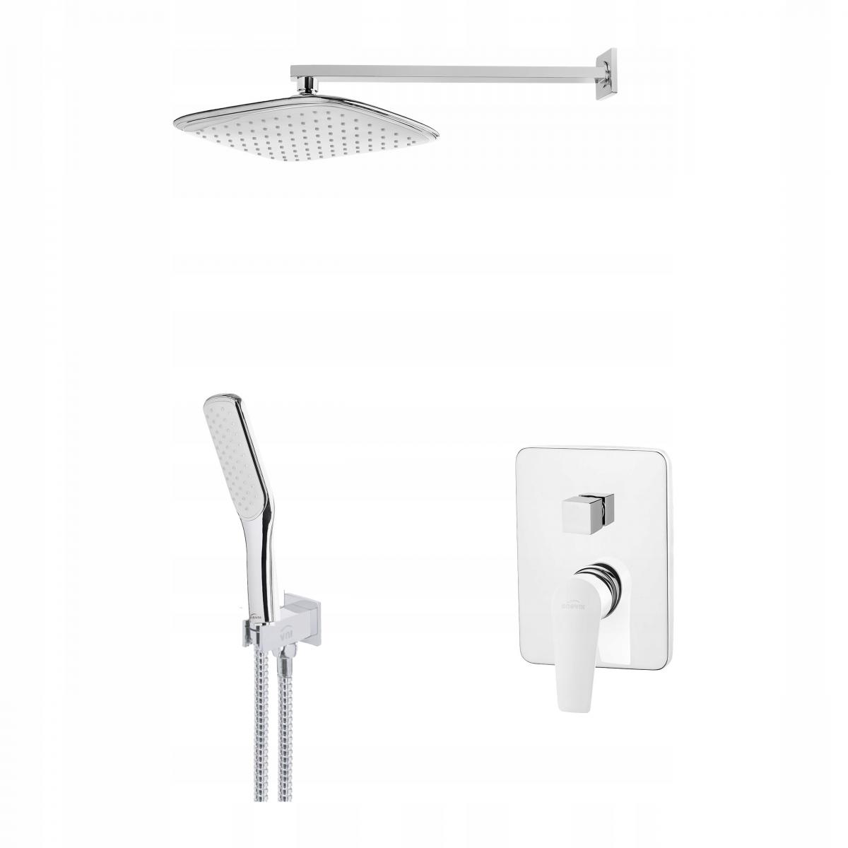 INVENA ZEST PODTYN Z BAT PODTYNK 2F DOKOS, KWADR BIAŁY, ROZETA