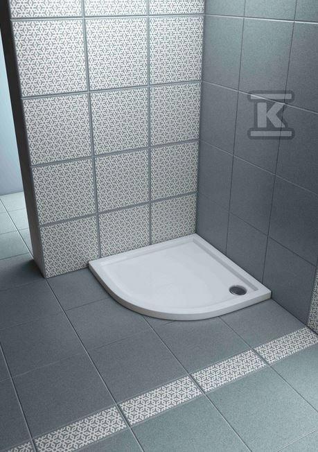 ONNLINE Brodzik akrylowy Onnline Standard Plus 80x80x5 cm R55 półokragły