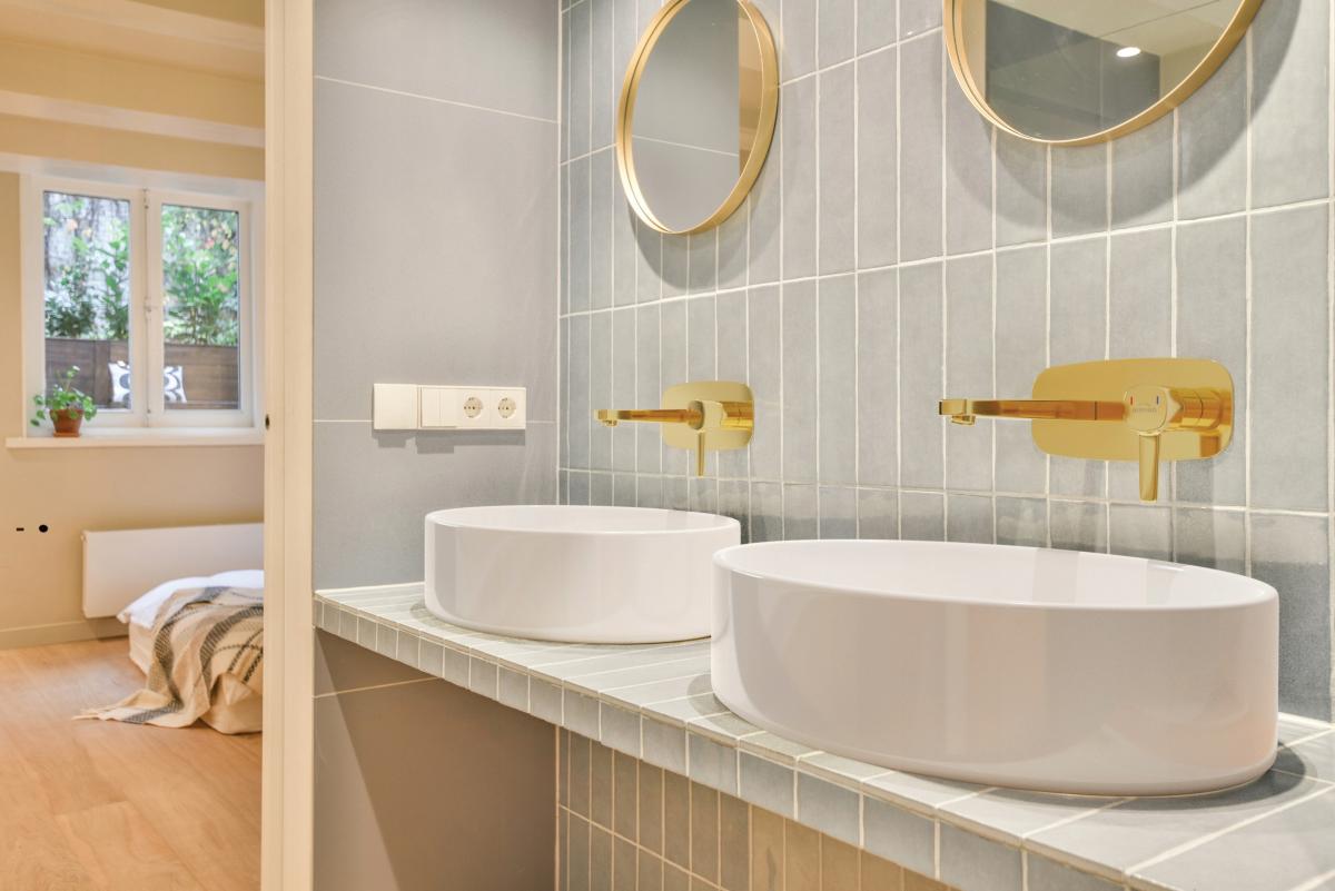 INVENA BATERIA UMYWALKOWA PODTYNKOWA GLAMOUR ZŁOTY INVENA TREND