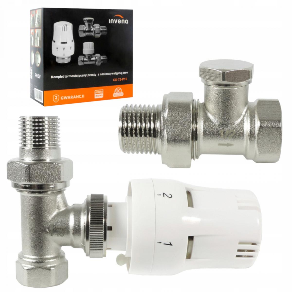 INVENA KPL TERMOSTATYCZNY PROSTY Z NAST.WSTĘPNĄ PROV