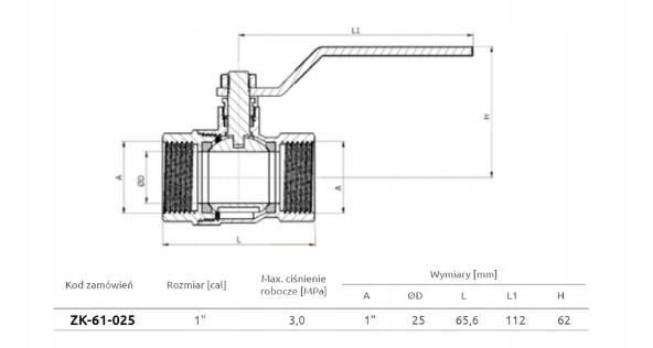 INVENA ZAWÓR KULOWY WODNY TYP CIĘŻKI WW PROV 1