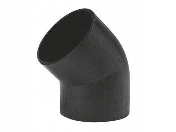 Kolano PEHD 250/45 segmentowe SDR26 S12.5, kolor czarny, QS (Quick Stream)