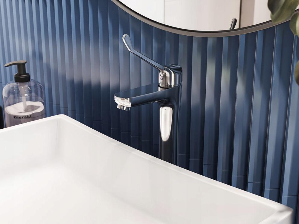 FERRO Bateria umywalkowa ALGEO MEDICO nablatowa, chrom