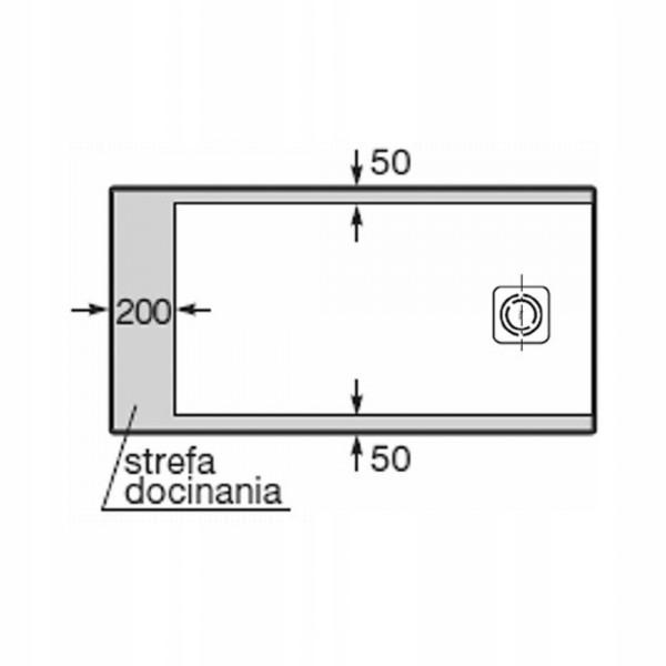 Brodzik kompozyt prostokąt 80x120x2.9 ROCA MAGMA zawiera syfon A27L079000
