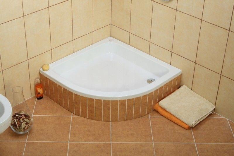 SCHEDPOL Brodzik akryl Grawello z podbudową Stabilsound Plus 80x80 półokrąg