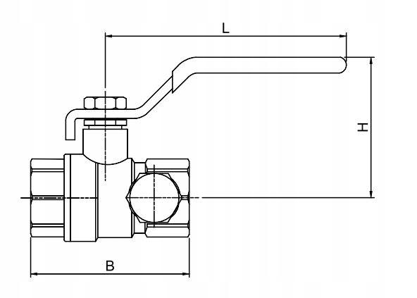 INVENA ZAWÓR KULOWY WODNY ZE SPUSTEM 3/4 PROV
