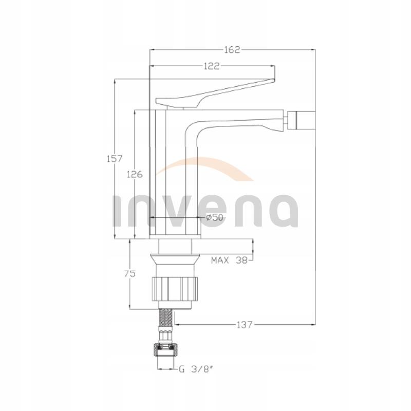 Bateria bidetowa INVENA NERI CZARNA 48h
