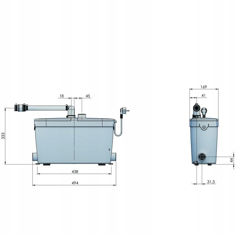 Pompa SFA Saniaccess 4 do kuchni i łazienki (3 wloty) dostęp serwisowy 48h