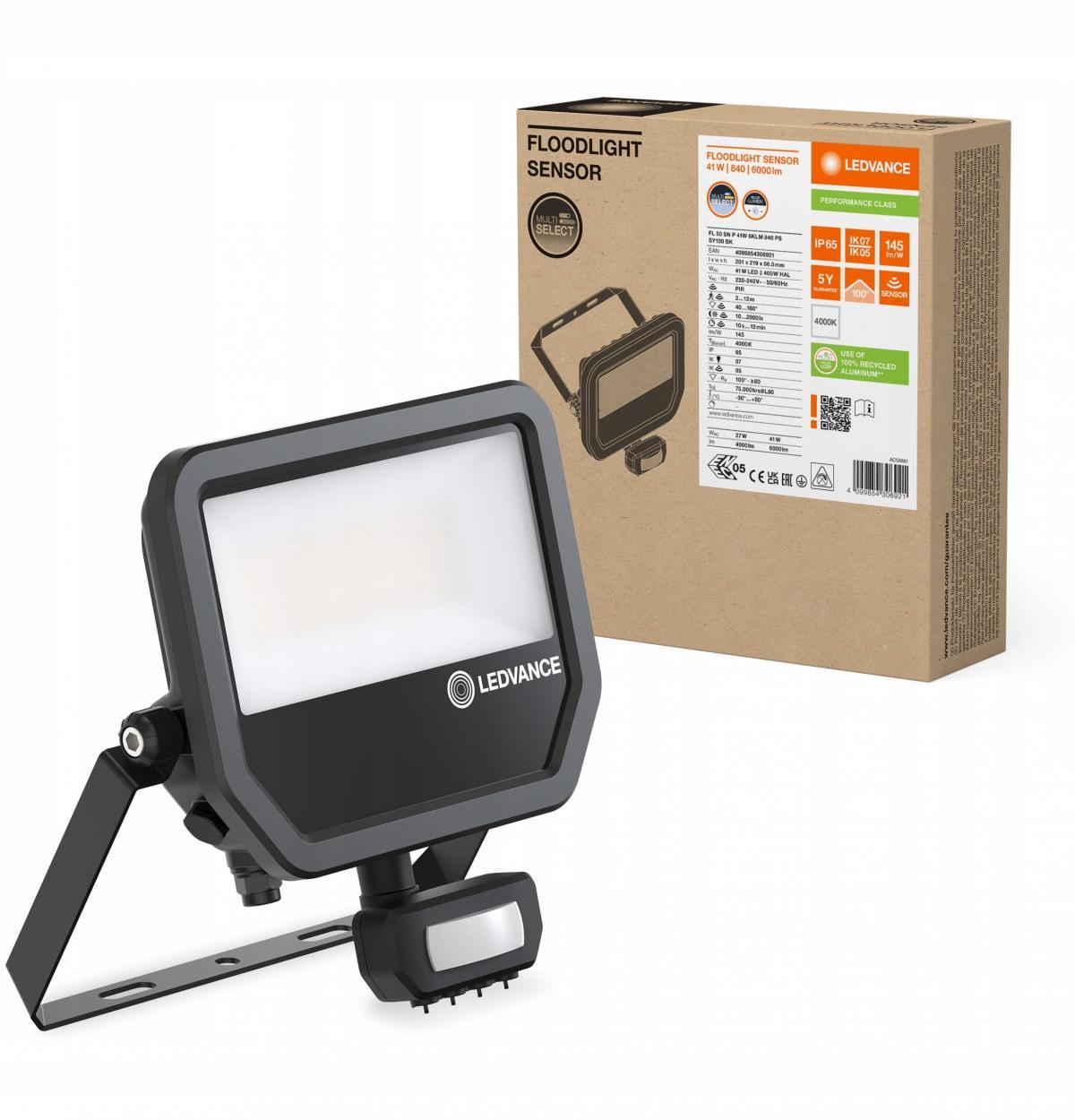 Naświetlacz Floodlight 50 SN P 41W 6KLM 840 PS SY100 BK Naświetlacz z elast