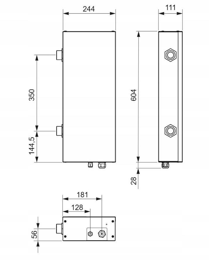 Kocioł elektryczny NIBE ELK9 400V wspomaga CO. 48h