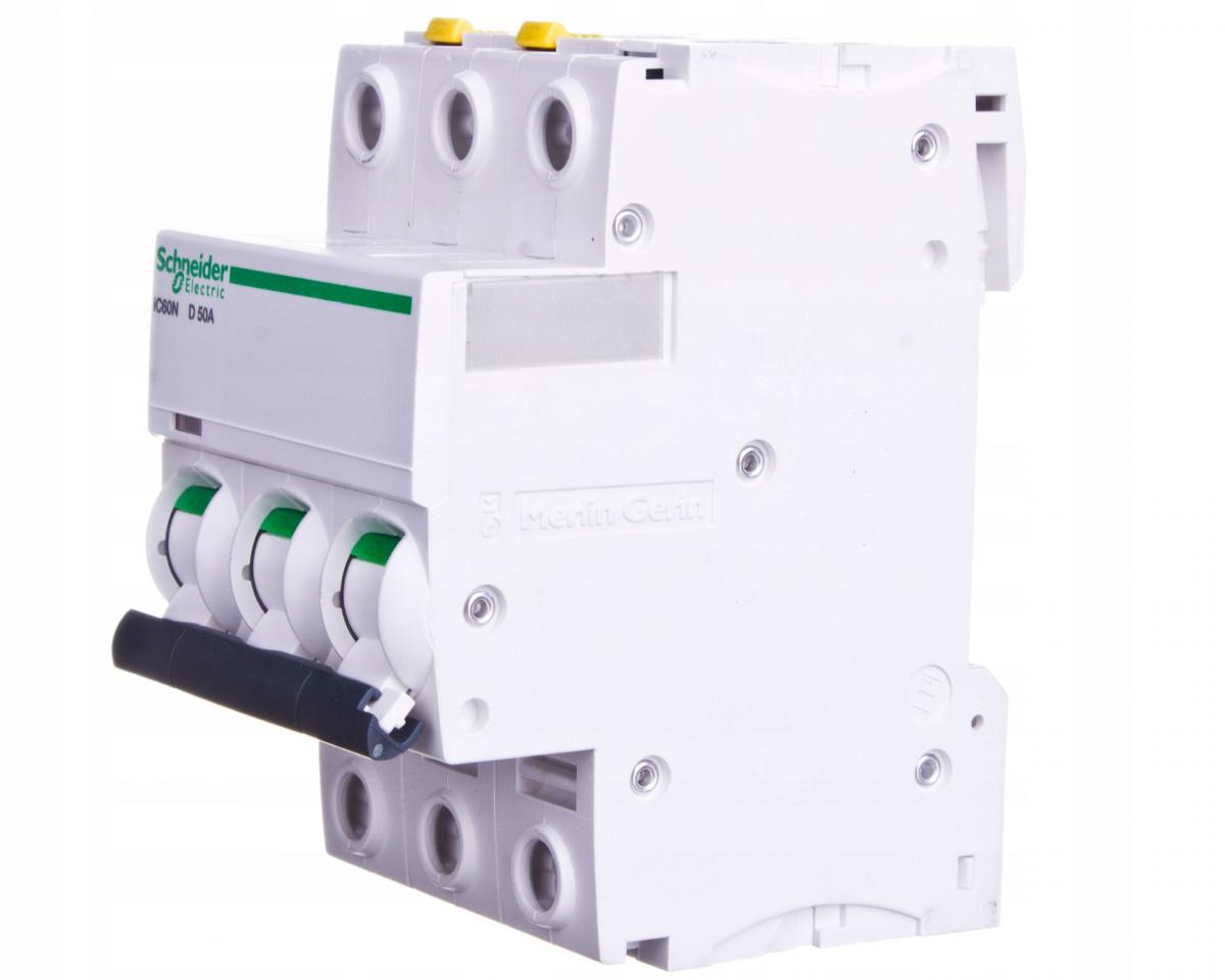 SCHNEIDER ELECTRIC Wyłącznik nadprądowy iC60N-D50-3 D 50A 3-biegunowy