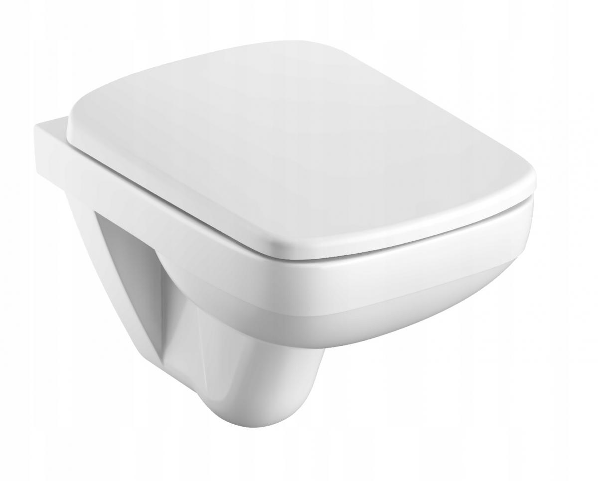 Miska wisząca WC Selnova Compact, lejowa, B36 cm, H34 cm, T48 cm, krótka, k