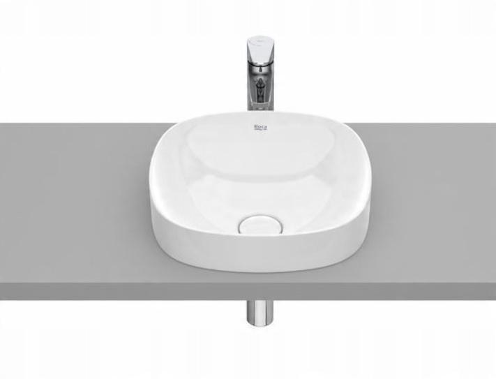 Umywalka częściowo wpuszczana w blat INSPIRA SOFT 37x37 ROCA