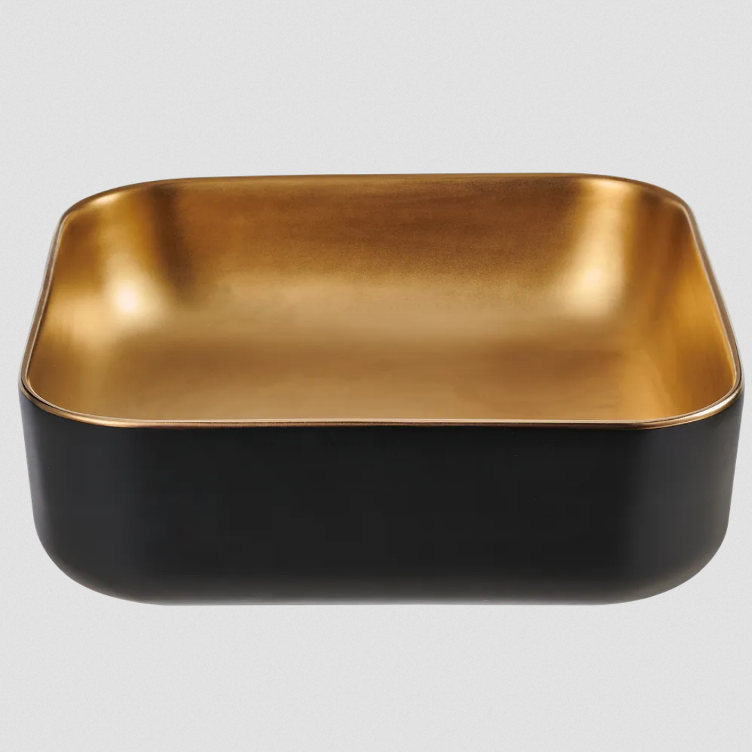 Umywalka nablatowa INVENA MALAGA CZ. ZŁOTA MAT 48h