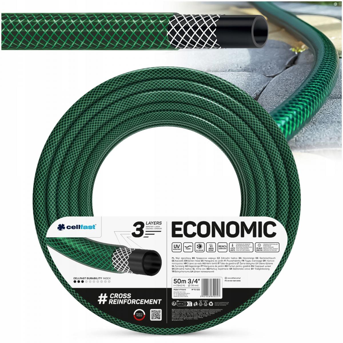 CELLFAST Wąż ogrodowy ECONOMIC 3/4 50mb