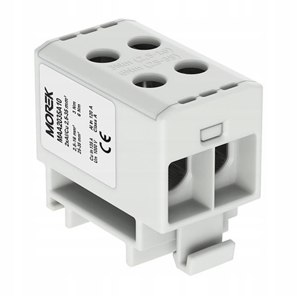 Złączka OTL35-2 szary 2xAl/Cu 2,5-35mm2 1000V AC/1500V DC, zacisk uniwersal