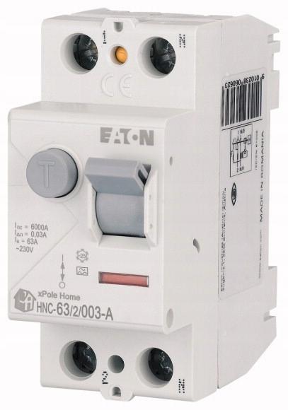 EATON Wyłącznik różnicowoprądowy 6kA typ A HNC-63/2/003-A