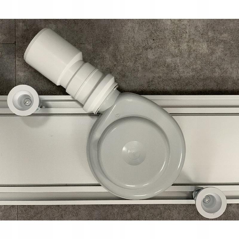 Odpływ liniowy Base-Low Standard Plus 60x8 prostokąt z mask do zab płytkami