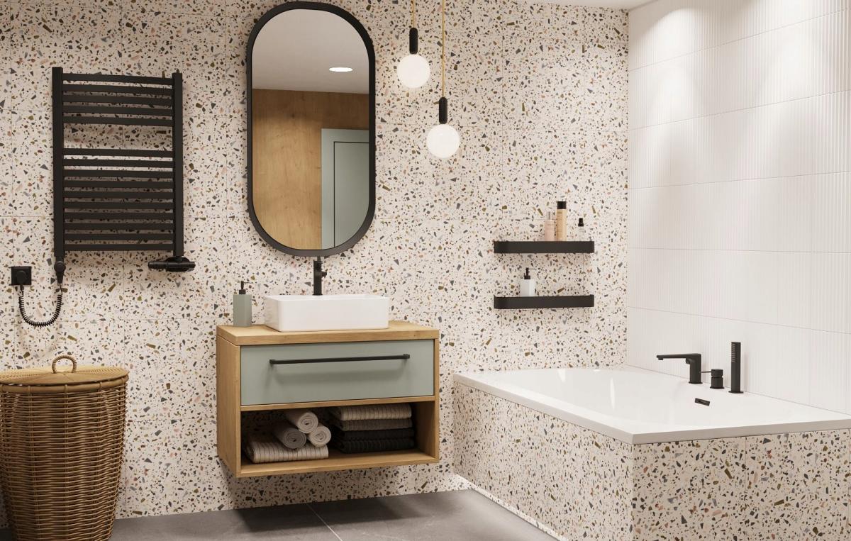 INVENA BATERIA WANNOWA 3 OTWOROWA GLAMOUR INVENA TREND CZARNA