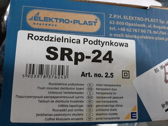 ELEKTRO-PLAST OPATÓWEK Rozdzielnica podtynkowa SRp-24 (N+PE) IP40