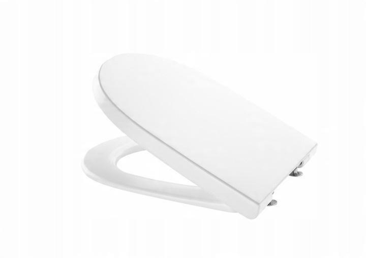 Deska WC GAP ROUND COMPACTO Slim Wolnoopad. Biały ROCA[5]