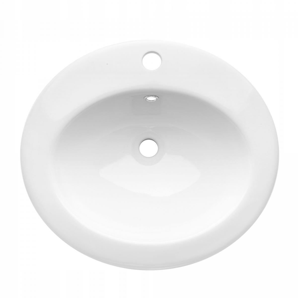 INVENA UMYWALKA WPUSZCZANA W BLAT NIKEA 50 CM, Z OTW. NA BAT.