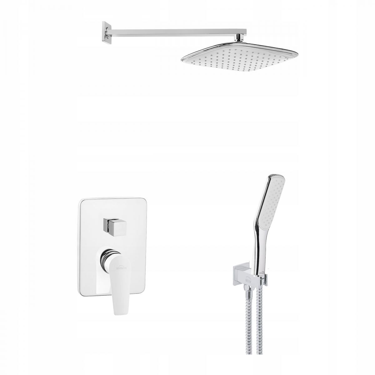 INVENA ZEST PODTYN Z BAT PODTYNK 2F DOKOS, KWADR BIAŁY, ROZETA