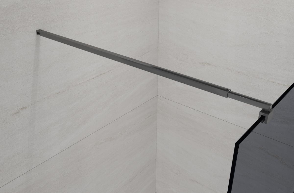 INVENA KABINA WALK-IN II TREND 90X200CM GRAFIT 8MM SHINY-GLASS CZARNY