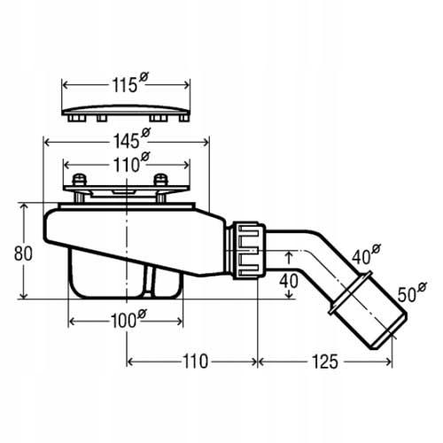 SCHEDPOL Brodzik akrylowy Caspar New Standard Plus Black Stone 90x90x4,5