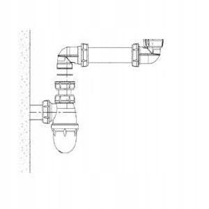 ROCA Syfon umywalkowy ROCA DEBBA biały oszczędzający miejsce
