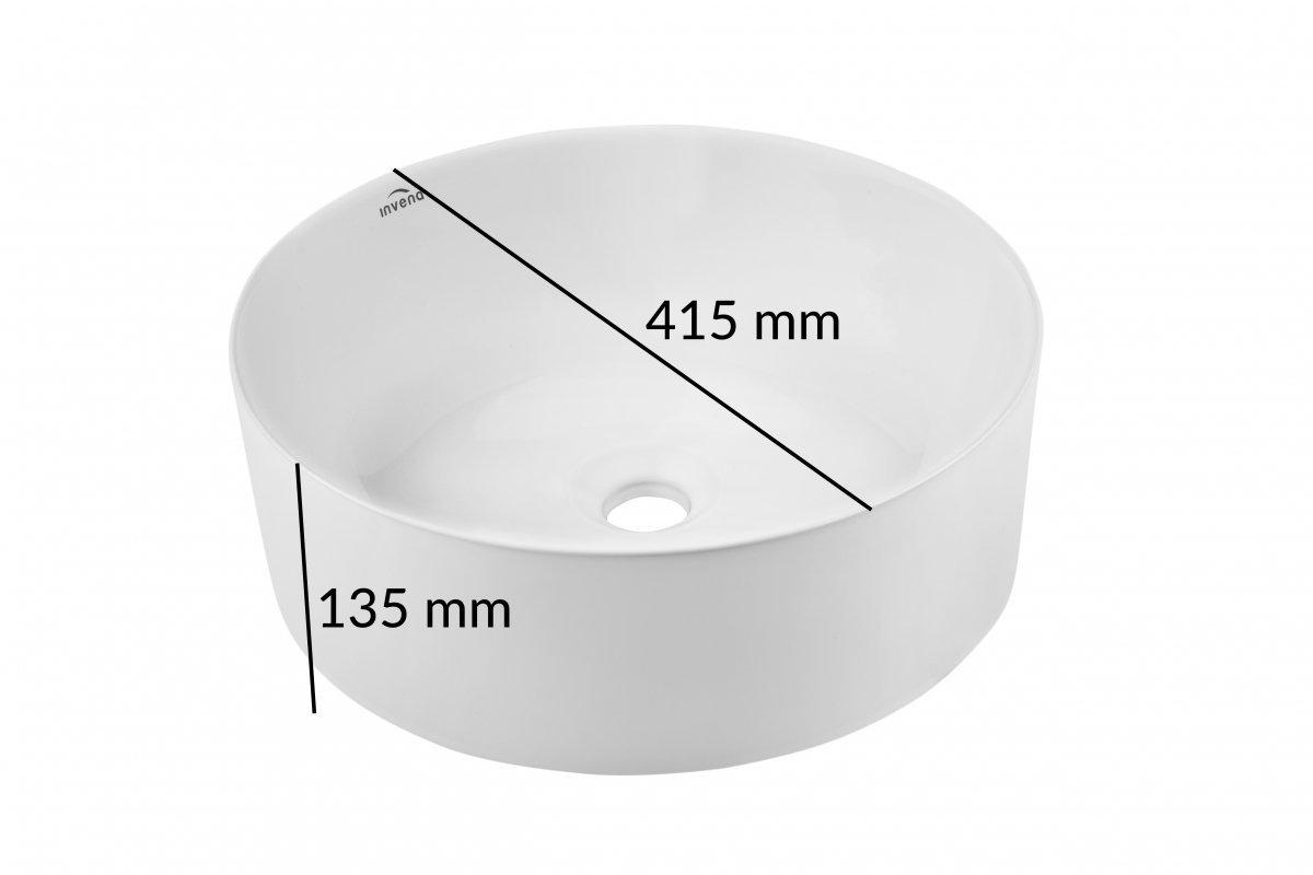 INVENA UMYWALKA NABLATOWA KOS INVENA TREND 42 CM, OKRĄGŁA