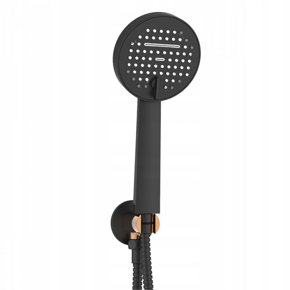 INVENA ZESTAW PODTYNK Z BATERIĄ PODT 2F MOONLIGHT TREND CZARNY/ROSE GO