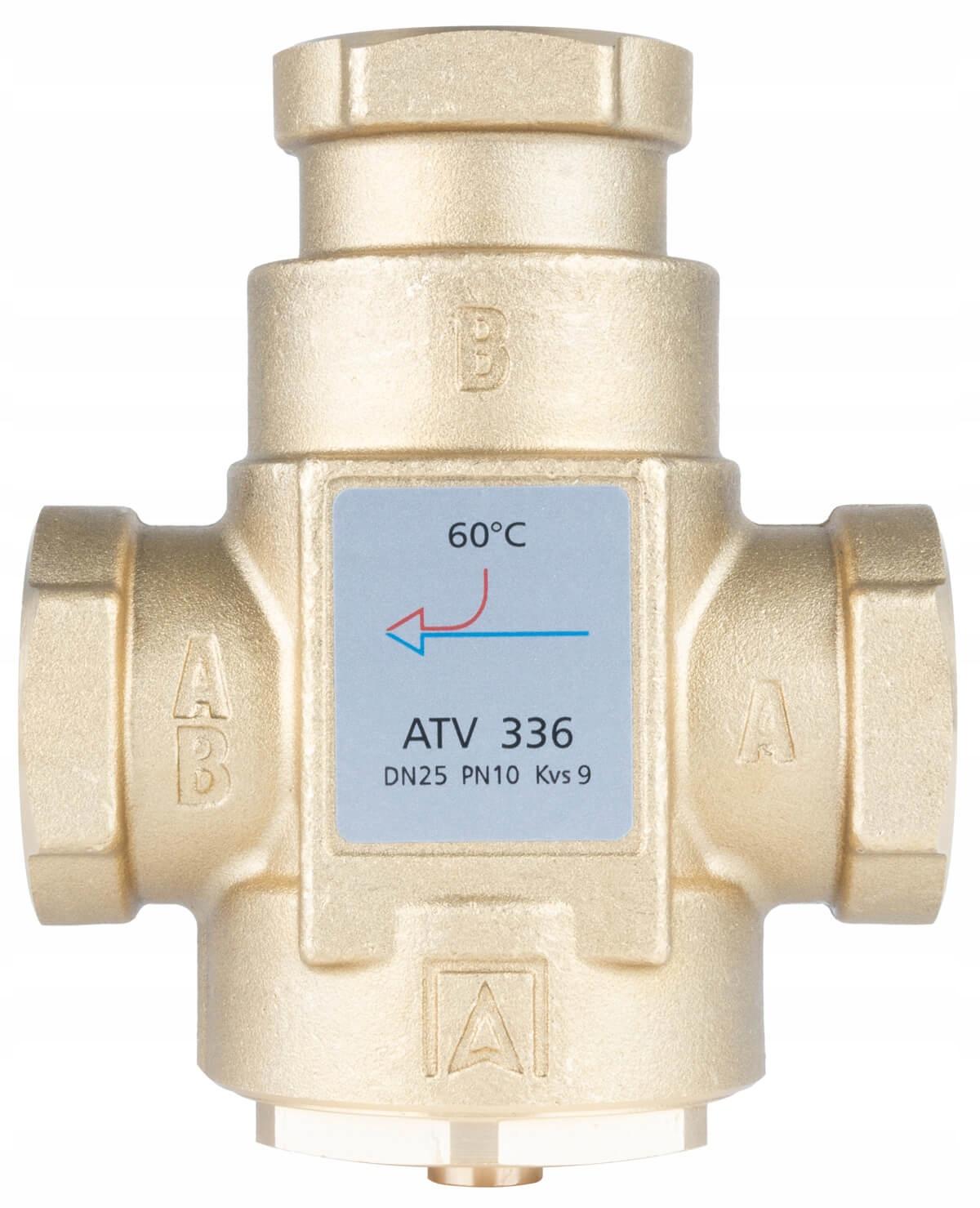AFRISO Zawór temperaturowy ATV 336, DN25, Rp 1 cal, kvs 9, 60°C