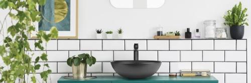 INVENA UMYWALKA NABLATOWA TINOS INVENA TREND, 39,5 CM, CZARNY PÓŁMAT