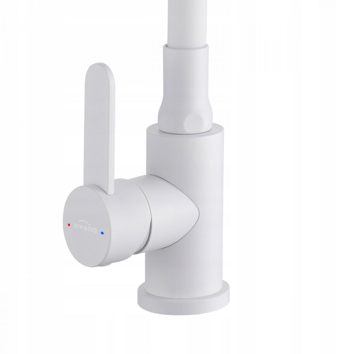 INVENA BATERIA ZLEWOZMYWAKOWA DALIS Z RUCHOMĄ 2F WYLEWKĄ, BIAŁA