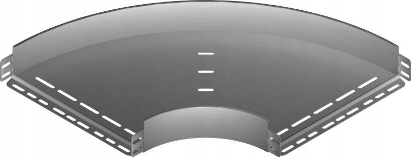 BAKS Kolanko 90° KKPJ100H60, grubość blachy 1,0mm