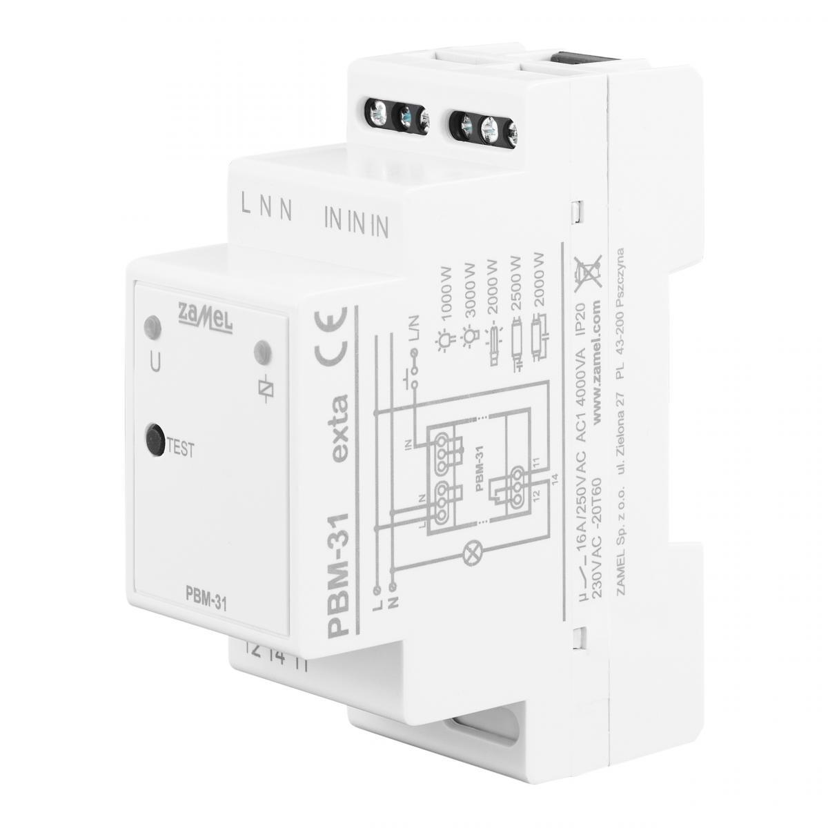 ZAMEL Przekaźnik bistabilny (impulsowy) przełączany w zerze, 230V AC PBM-31
