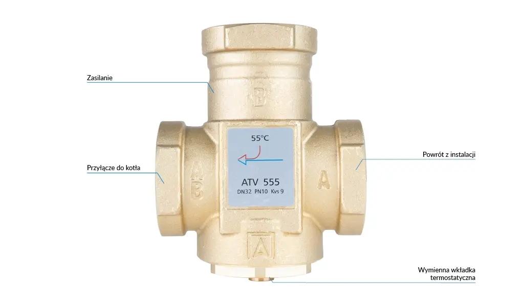 Zawór temperaturowy AFRISO ATV 555 Gw 1 1/4 55°C 1655510 48h