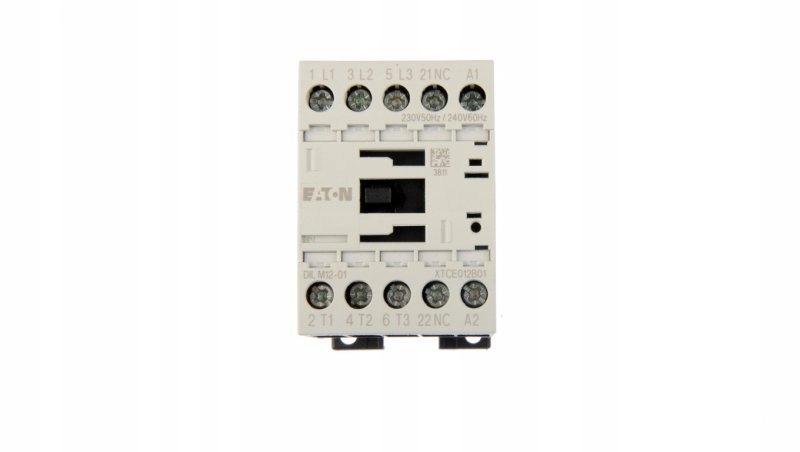 EATON Stycznik mocy I=12A [AC-3] 0Z 1R DILM12-01(230V50HZ,240V60HZ)